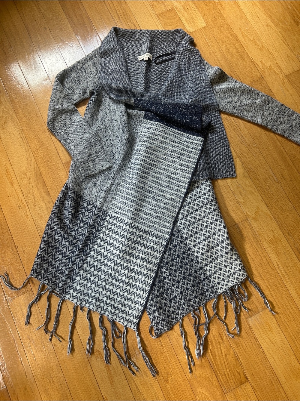 Knox Rose shawl collar waterfall cardigan